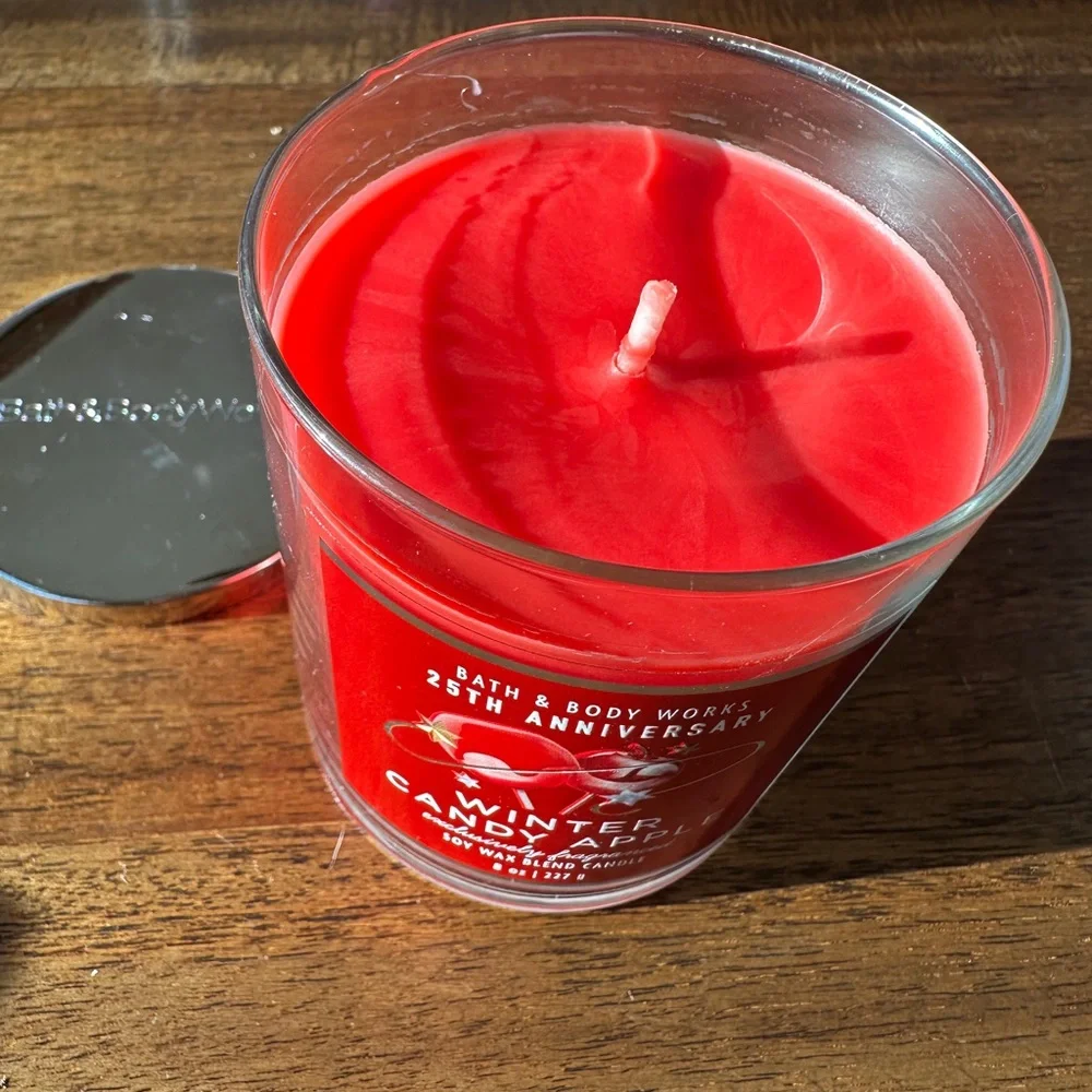 Winter Candy Apple Bath and Body Works candle and 8 oz Body Lotion - Picture 3 of 9